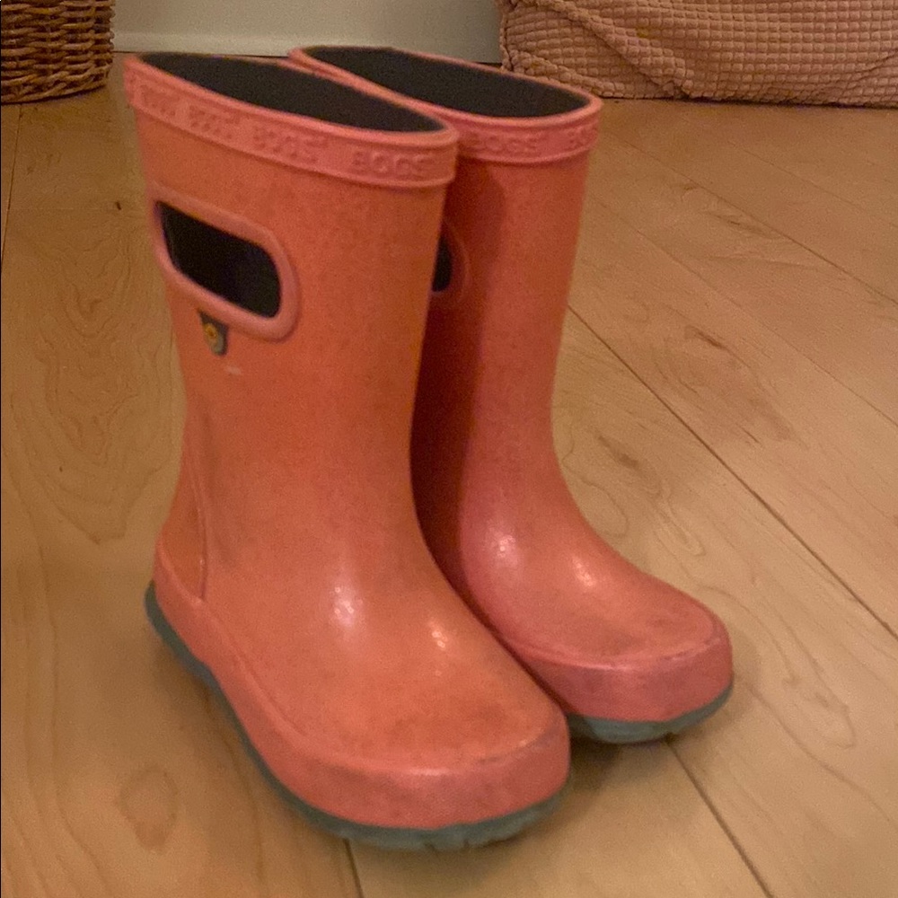 Bogs pink sparkly Rain & Snow Boots Waterproof Mid-Calf